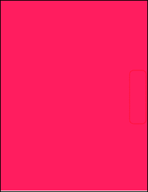 Sheet of 0.9544" x 3.088" Fluorescent Pink labels