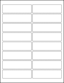Sheet of 3.893" x 1.12"  labels