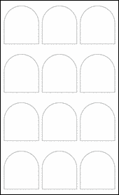 Sheet of 2.5" x 2.75"  labels