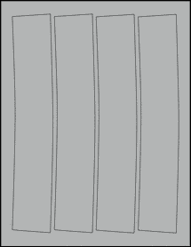 Sheet of 9.8125" x 1.8125" True Gray labels