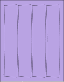 Sheet of 9.8125" x 1.8125" True Purple labels
