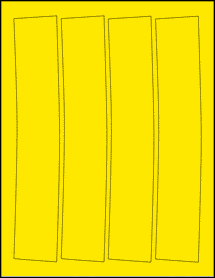 Sheet of 9.8125" x 1.8125" True Yellow labels