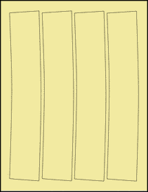 Sheet of 9.8125" x 1.8125" Pastel Yellow labels