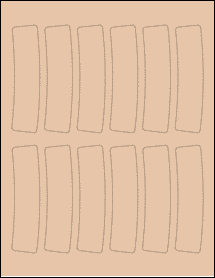 Sheet of 1.1165" x 4.2894" Light Tan labels