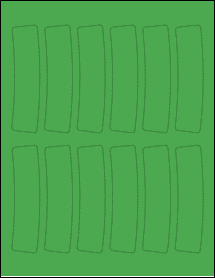 Sheet of 1.1165" x 4.2894" True Green labels