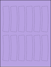 Sheet of 1.1165" x 4.2894" True Purple labels