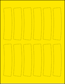 Sheet of 1.1165" x 4.2894" True Yellow labels