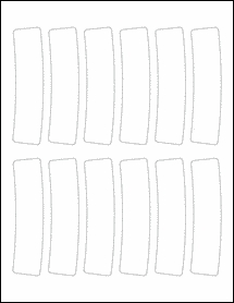 Sheet of 1.1165" x 4.2894" Standard White Matte labels