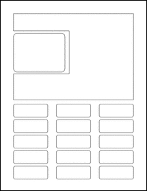Sheet of 2" x 0.75" Standard White Matte labels