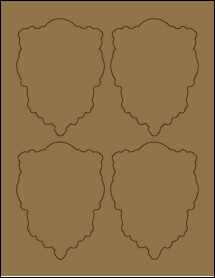 Sheet of 3.5" x 4.667" Brown Kraft labels