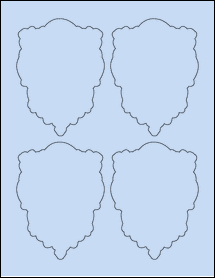 Sheet of 3.5" x 4.667" Pastel Blue labels