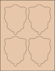 Sheet of 3.5" x 4.667" Light Tan labels