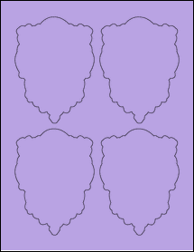 Sheet of 3.5" x 4.667" True Purple labels