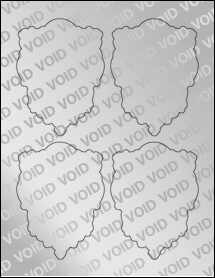 Sheet of 3.5" x 4.667" Void Silver Polyester labels