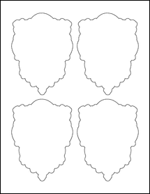 Sheet of 3.5" x 4.667" Weatherproof Matte Inkjet labels