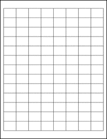 Sheet of 1" x 0.75"  labels