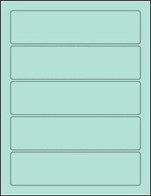 Sheet of 7.375" x 1.875" Pastel Green labels