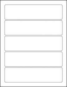 Sheet of 7.375" x 1.875" 100% Recycled White labels