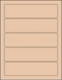 Sheet of 7.375" x 1.875" Light Tan labels