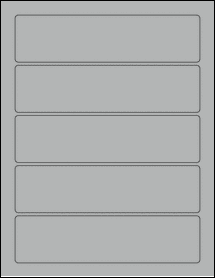 Sheet of 7.375" x 1.875" True Gray labels