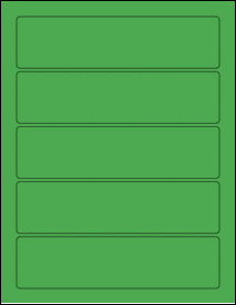 Sheet of 7.375" x 1.875" True Green labels