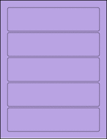 Sheet of 7.375" x 1.875" True Purple labels