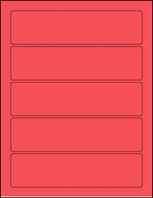 Sheet of 7.375" x 1.875" True Red labels