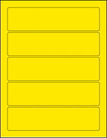 Sheet of 7.375" x 1.875" True Yellow labels