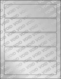Sheet of 7.375" x 1.875" Void Silver Polyester labels