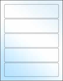 Sheet of 7.375" x 1.875" White Gloss Laser labels
