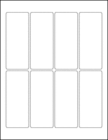 Sheet of 1.8125" x 4.5" Standard White Matte labels