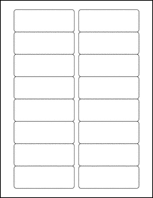 Sheet of 3.375" x 1.25" Blockout labels