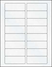 Sheet of 3.375" x 1.25" Clear Matte Inkjet labels