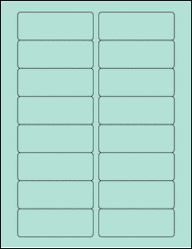 Sheet of 3.375" x 1.25" Pastel Green labels