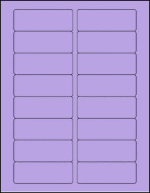 Sheet of 3.375" x 1.25" True Purple labels