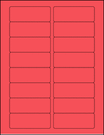 Sheet of 3.375" x 1.25" True Red labels