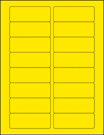 Sheet of 3.375" x 1.25" True Yellow labels