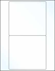 Sheet of 5.8" x 5.3" Clear Gloss Inkjet labels