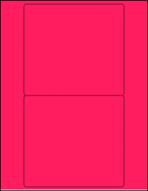 Sheet of 5.8" x 5.3" Fluorescent Pink labels