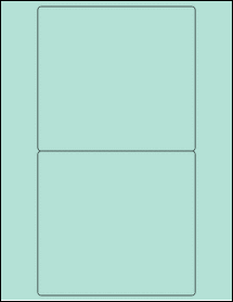 Sheet of 5.8" x 5.3" Pastel Green labels