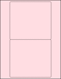 Sheet of 5.8" x 5.3" Pastel Pink labels