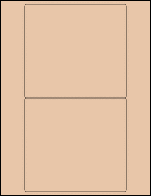 Sheet of 5.8" x 5.3" Light Tan labels