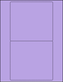 Sheet of 5.8" x 5.3" True Purple labels