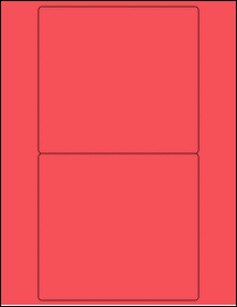 Sheet of 5.8" x 5.3" True Red labels