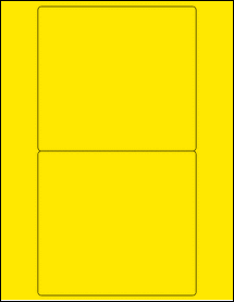 Sheet of 5.8" x 5.3" True Yellow labels