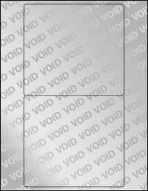 Sheet of 5.8" x 5.3" Void Silver Polyester labels