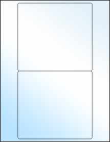 Sheet of 5.8" x 5.3" White Gloss Inkjet labels