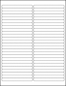 Sheet of 4" x 0.375"  labels
