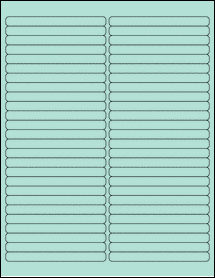 Sheet of 4" x 0.375" Pastel Green labels