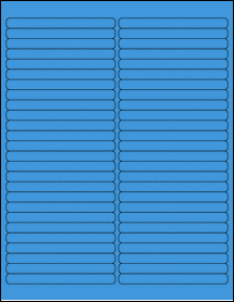 Sheet of 4" x 0.375" True Blue labels